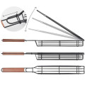 Portable Bbq Grilling Basket Stainless Steel Nonstick Barbecue Grill Wok Outdoor Tools Mesh Kitchen  Kitchen Accessories